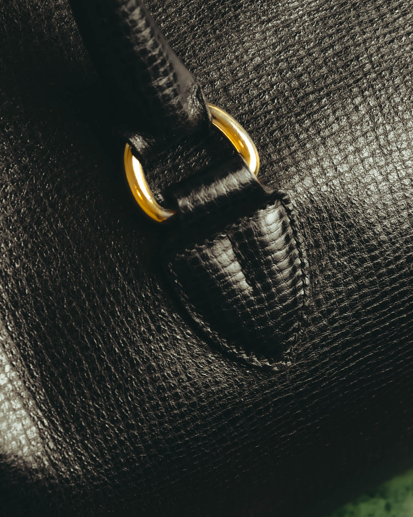 "Burberrys" 80's-90's Grained leather boston bag
