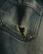 "PRADA Sports" 00's Faded wide straight denim jeans