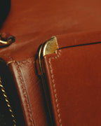–SPECIAL– "CÉLINE" 70's-80's Vintage monogram suede chain shoulder bag