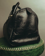 "Burberrys" 80's-90's Grained leather boston bag