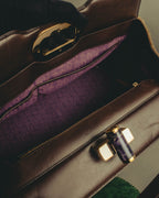 "BVLGARI" 10's Sculptural hair on two way handbag