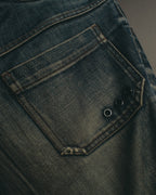 "PRADA Sports" 00's Faded wide straight denim jeans