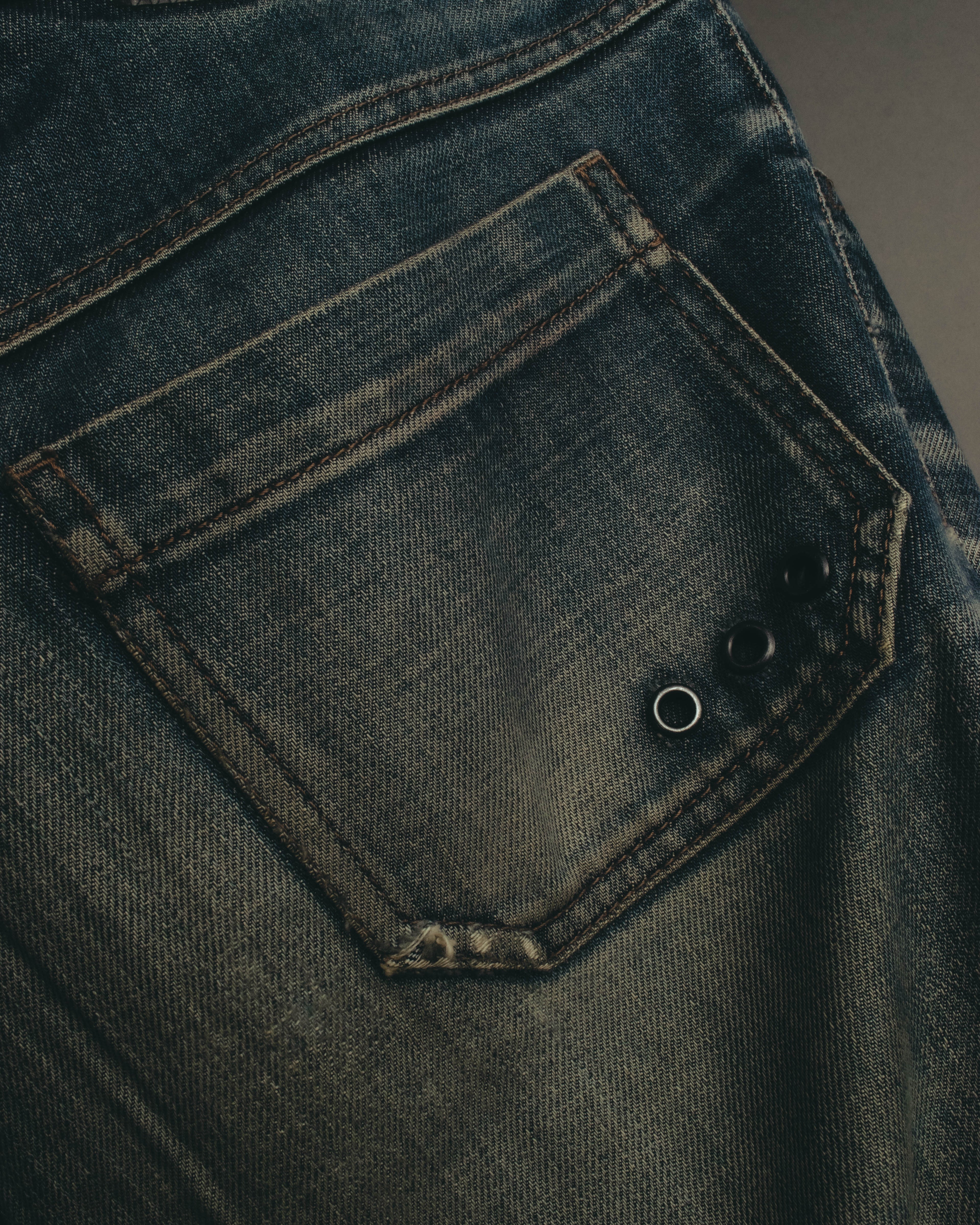"PRADA Sports" 00's Faded wide straight denim jeans