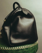 "Burberrys" 80's-90's Grained leather boston bag