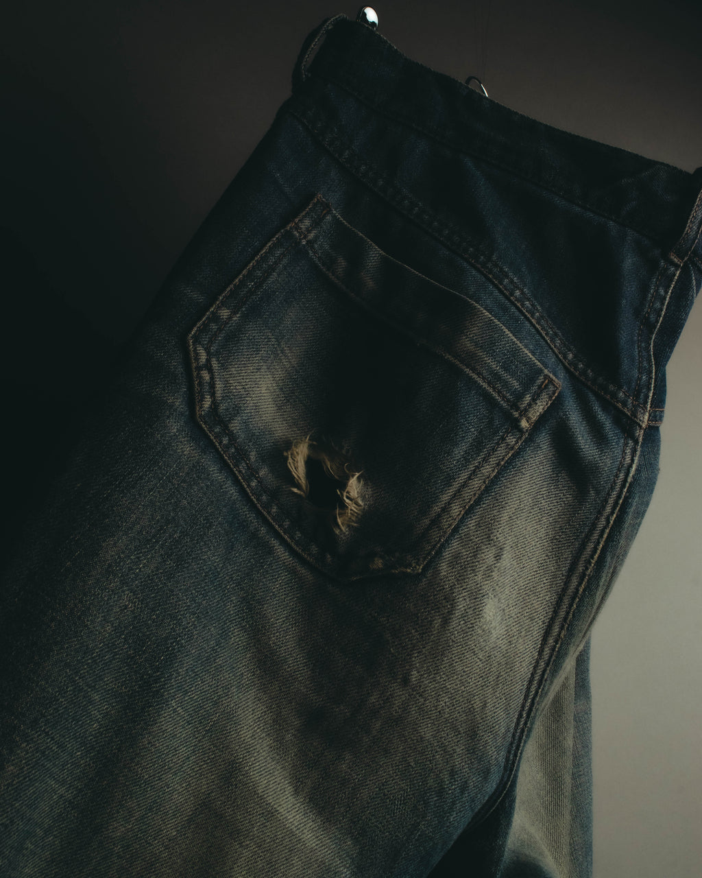 "PRADA Sports" 00's Faded wide straight denim jeans