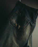 "PRADA Sports" 00's Faded wide straight denim jeans