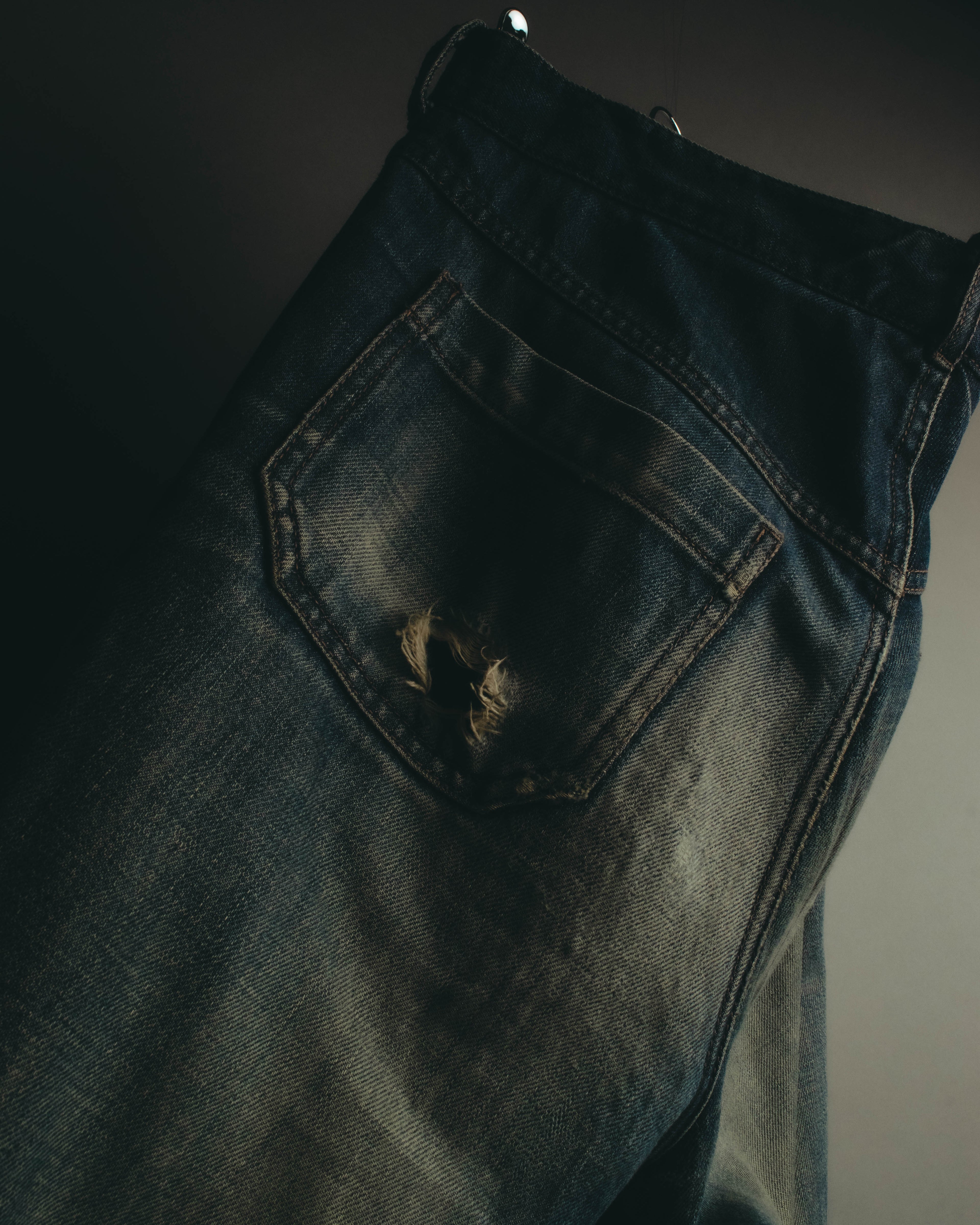"PRADA Sports" 00's Faded wide straight denim jeans