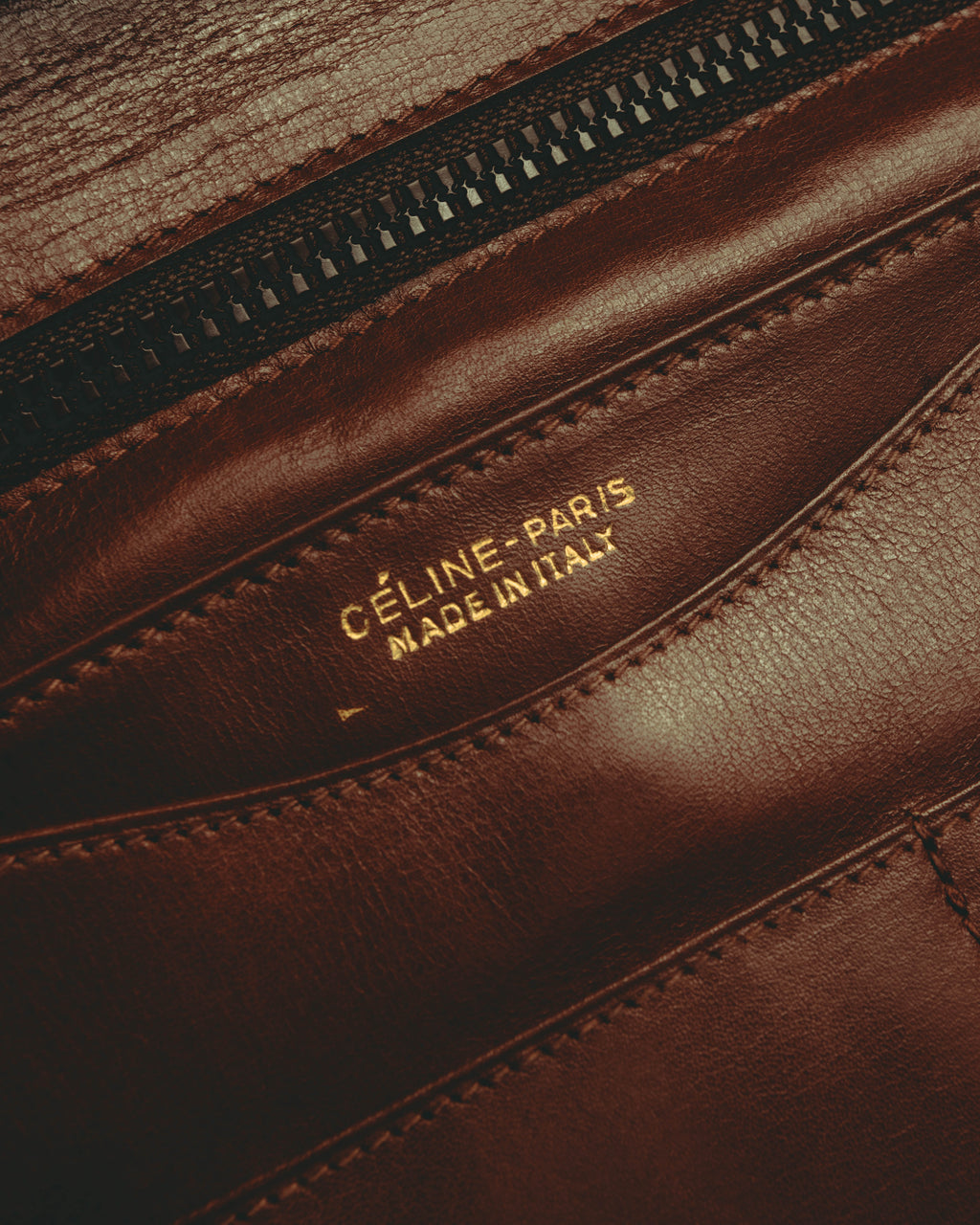 –SPECIAL– "CÉLINE" 70's-80's Vintage monogram suede chain shoulder bag