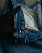 "GUCCI" 80's-90's Faded straight denim jeans