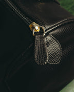 "Burberrys" 80's-90's Grained leather boston bag