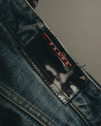 "PRADA Sports" 00's Faded wide straight denim jeans