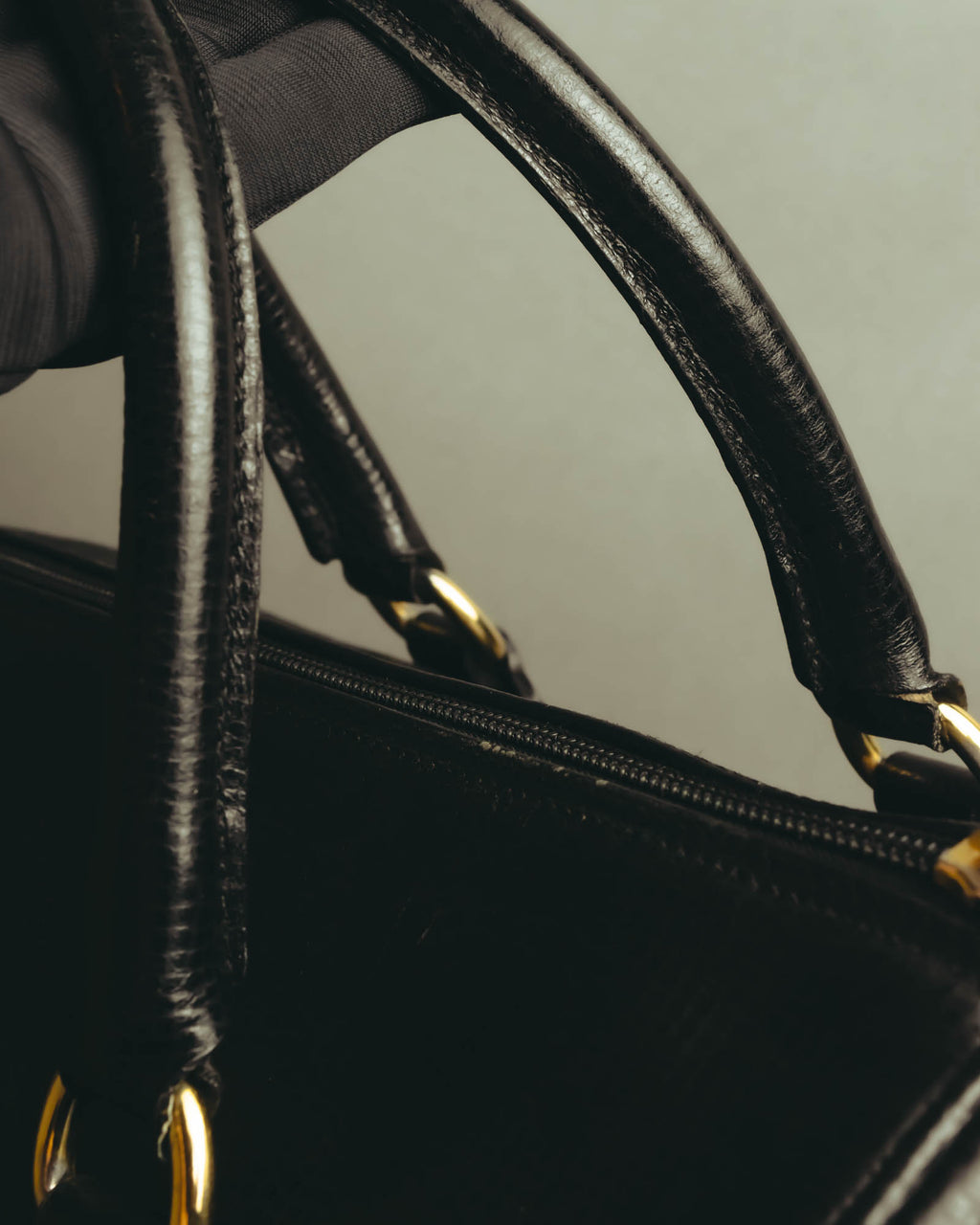 "Burberrys" 80's-90's Grained leather boston bag