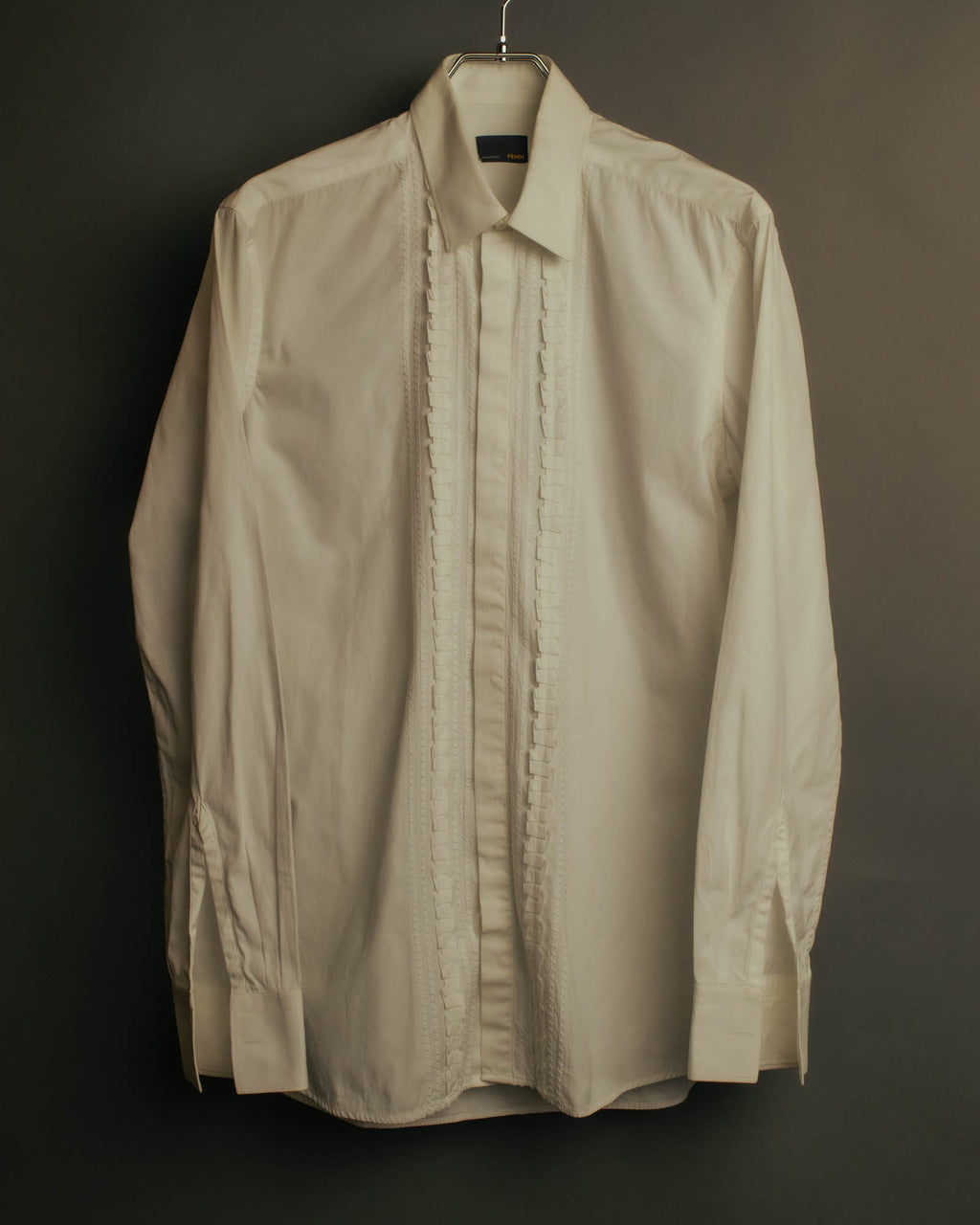 “FENDI” 2000’s Architectural trim dress shirt