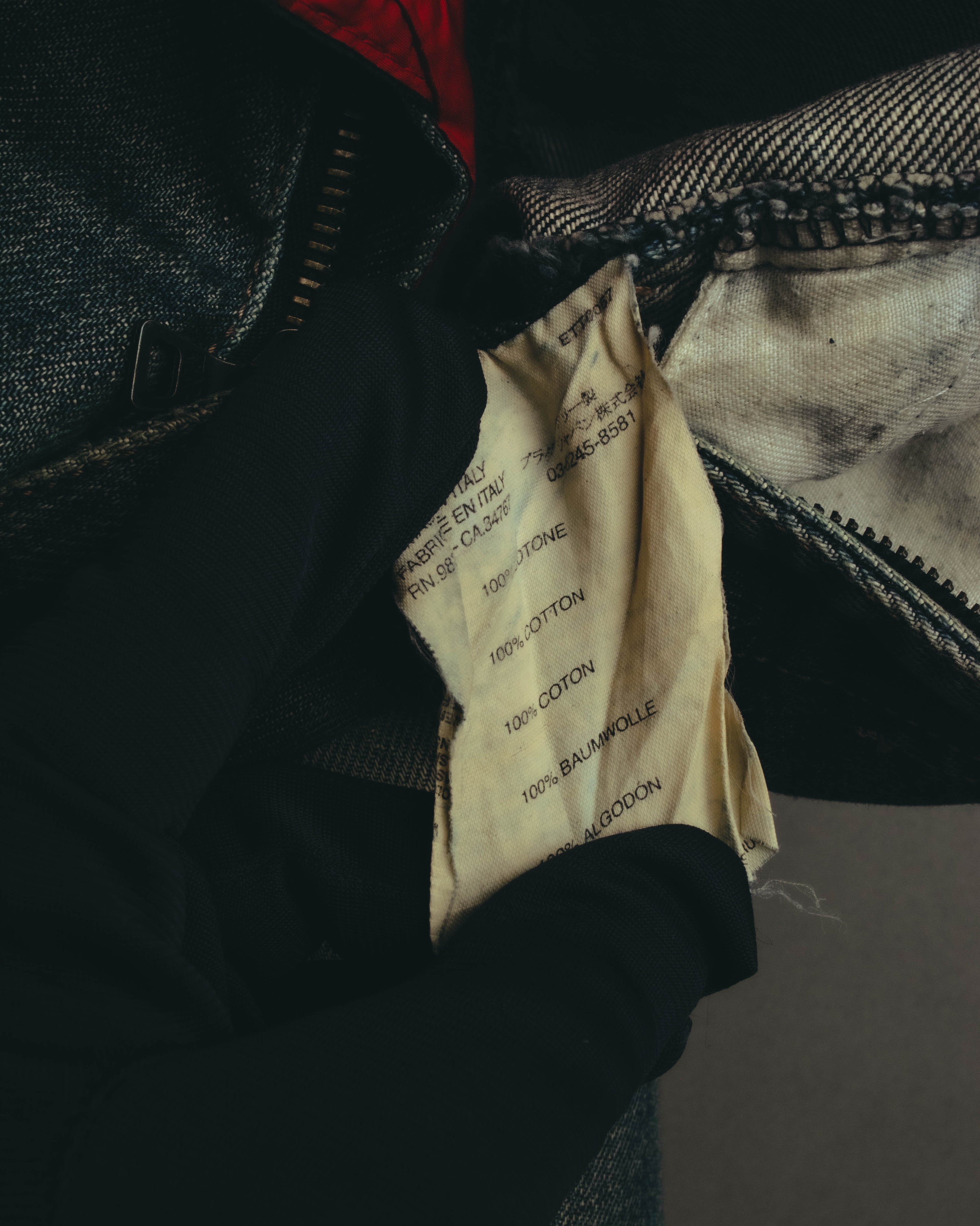 "PRADA Sports" 00's Faded wide straight denim jeans