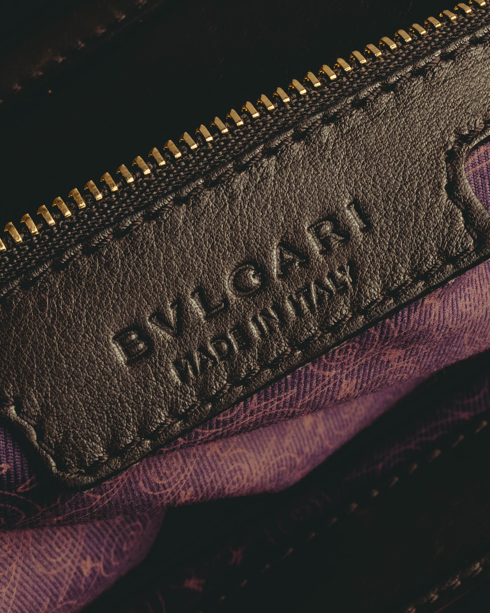 "BVLGARI" 10's Sculptural hair on two way handbag