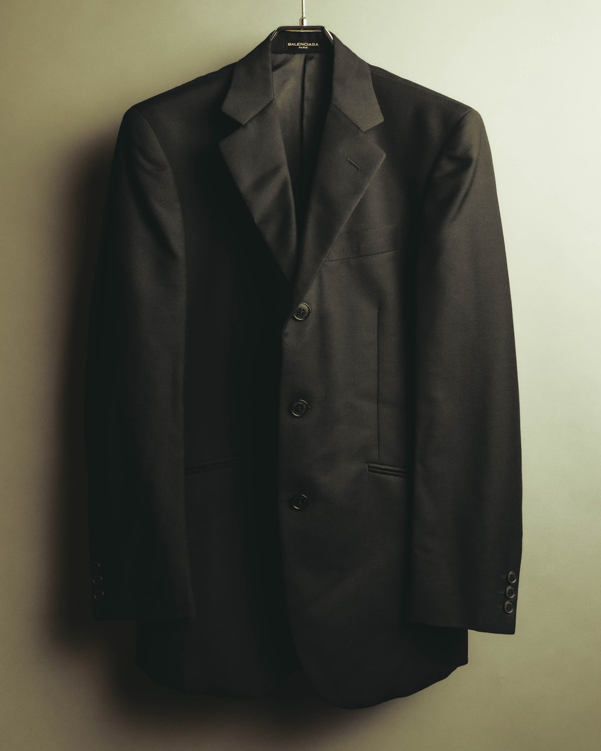 "BALENCIAGA" 00's-10's Huddersfield fabric classic tailored jacket