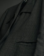 "CELINE" 80's-90's Structured patterned tailored blazer
