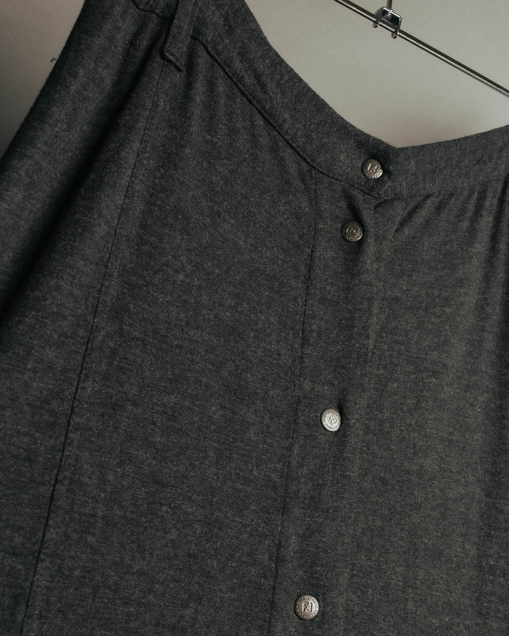 "FENDI jeans" 90's Front button knit maxi skirt