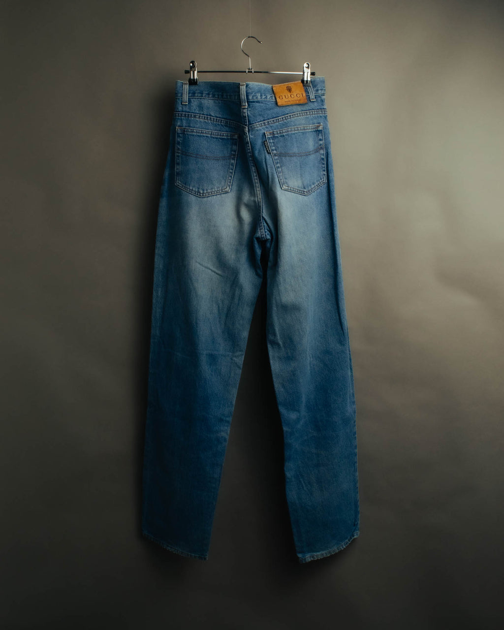 "GUCCI" 80's-90's Faded straight denim jeans