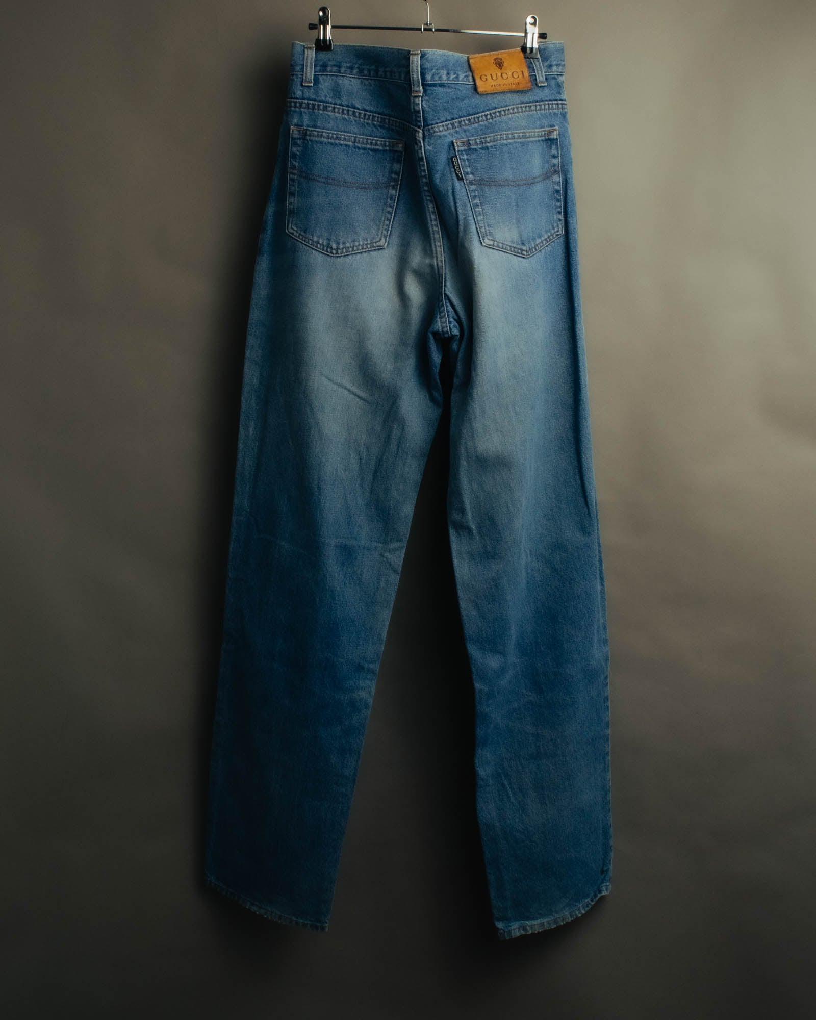"GUCCI" 80's-90's Faded straight denim jeans