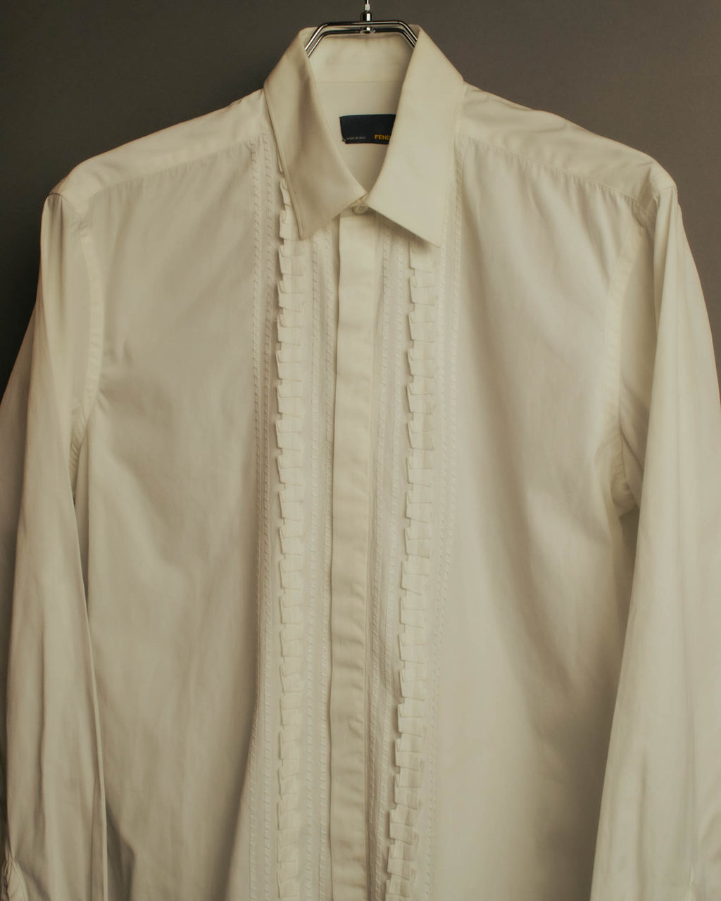 “FENDI” 2000’s Architectural trim dress shirt