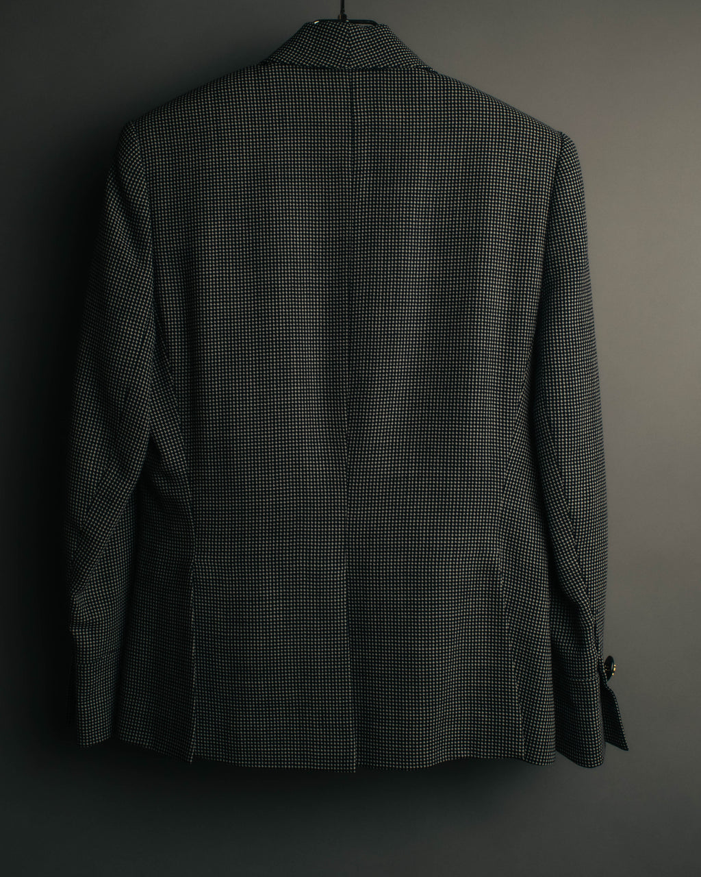 "CELINE" 80's-90's Structured patterned tailored blazer