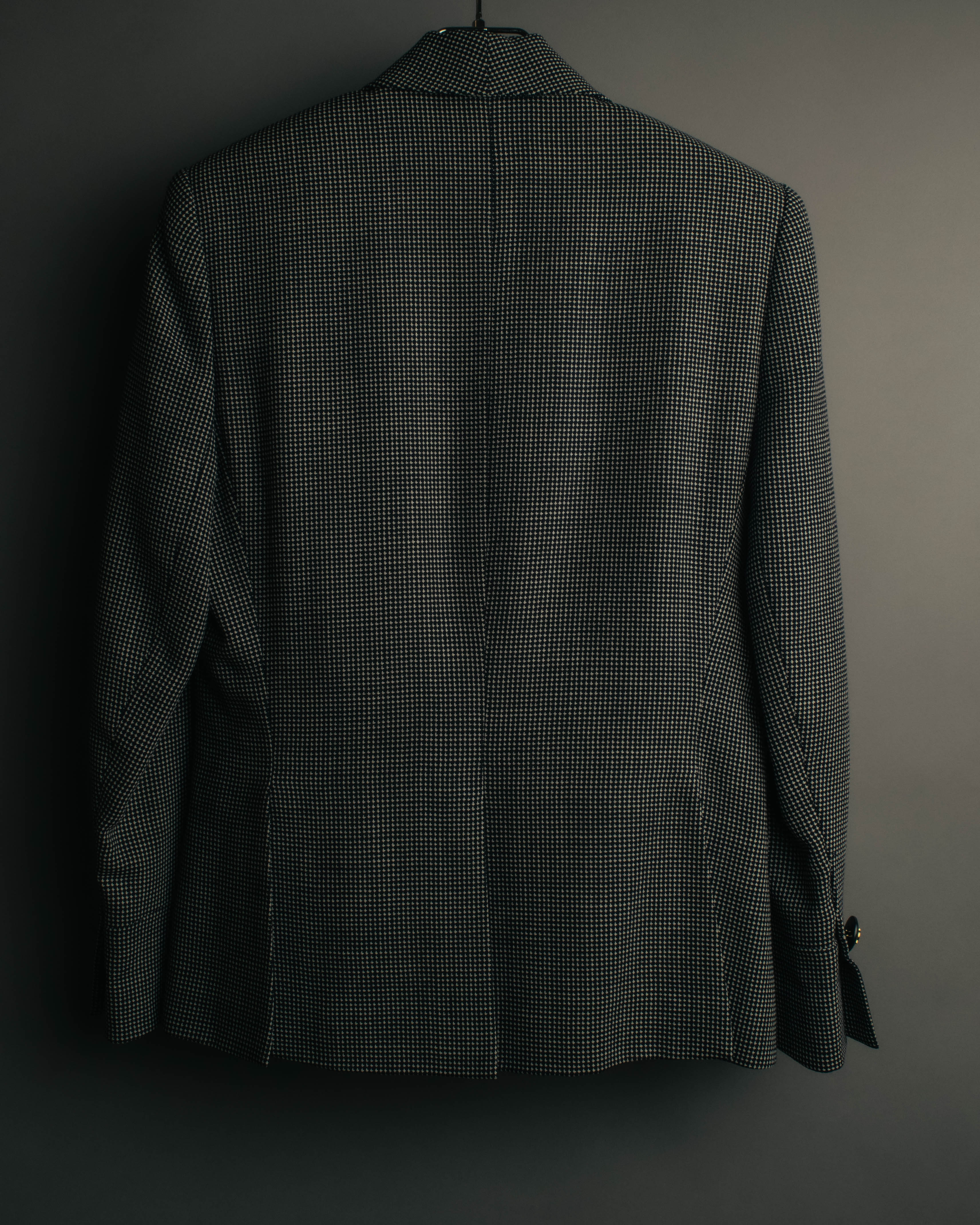 "CELINE" 80's-90's Structured patterned tailored blazer
