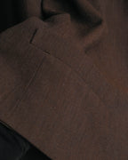 "Salvatore Ferragamo" 90's Shoe-motif gold button wool tailored jacket