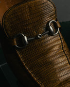 “GUCCI” 2010’s-2020’s Lizard embossed leather horsebit loafers