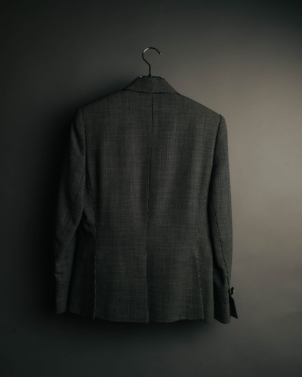 "CELINE" 80's-90's Structured patterned tailored blazer