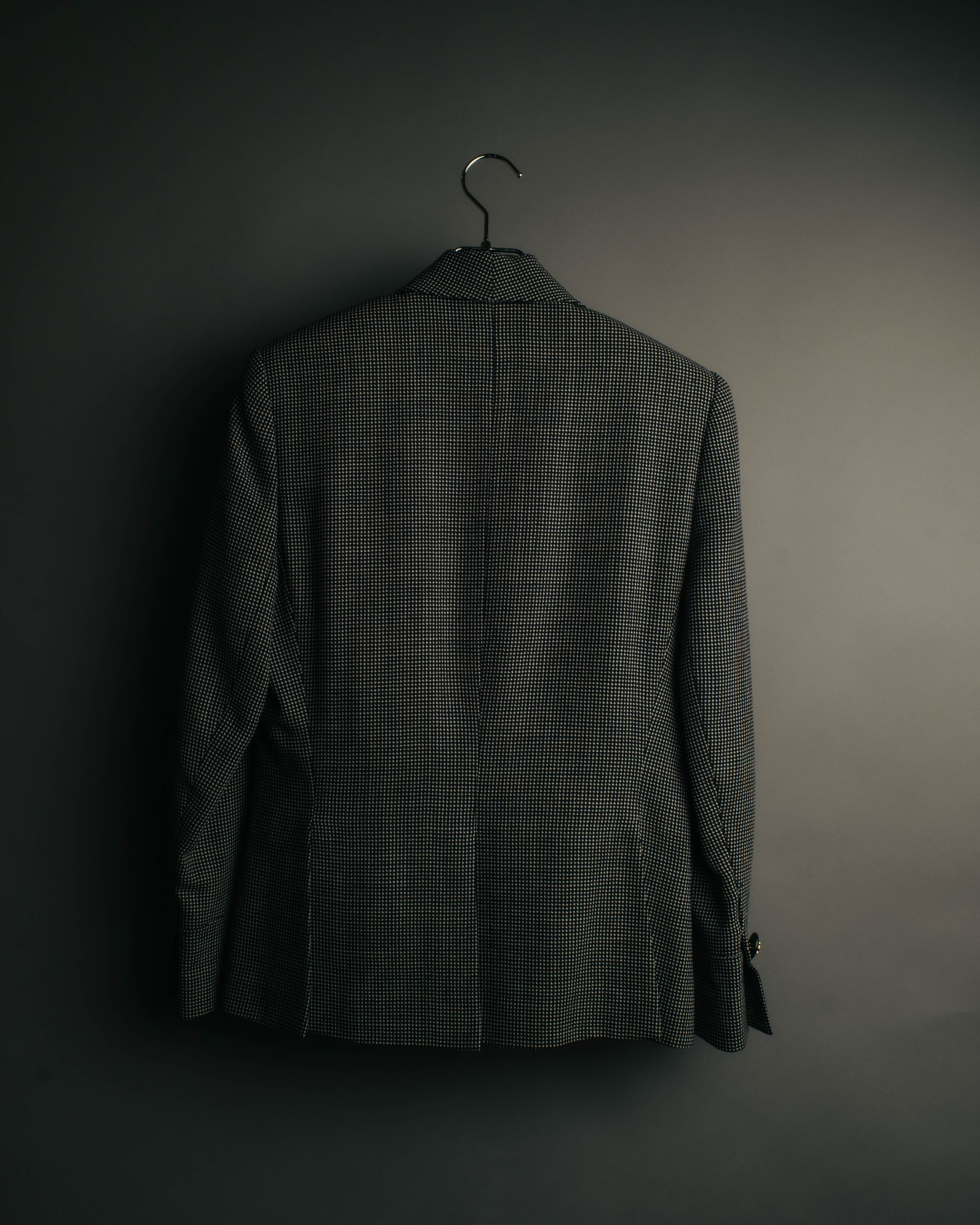 "CELINE" 80's-90's Structured patterned tailored blazer