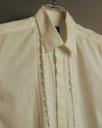 “FENDI” 2000’s Architectural trim dress shirt