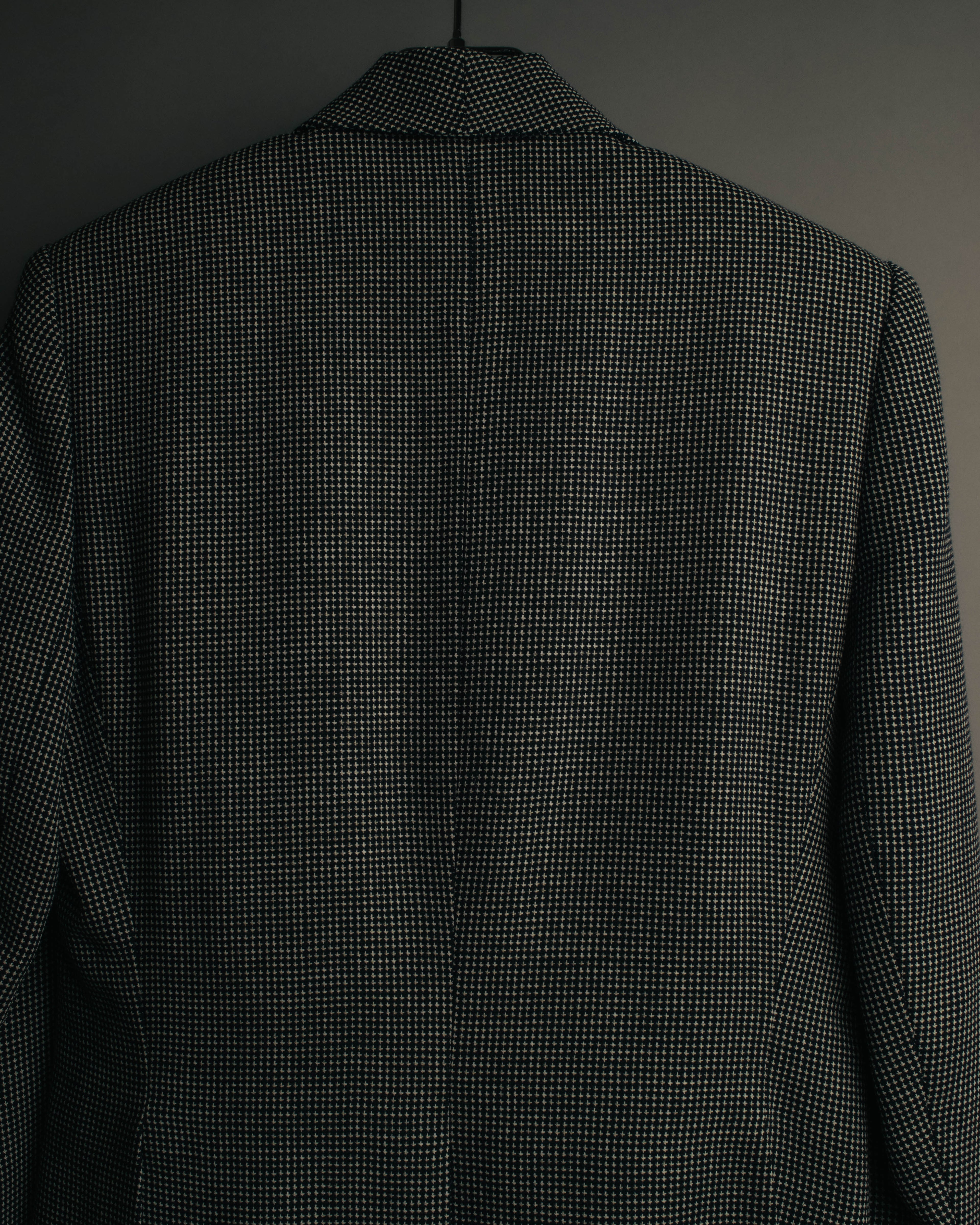 "CELINE" 80's-90's Structured patterned tailored blazer
