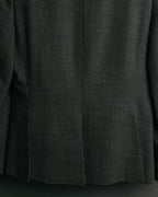 "CELINE" 80's-90's Structured patterned tailored blazer