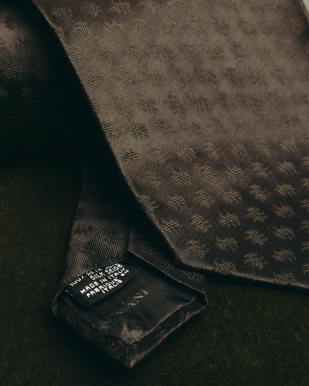 "GIORGIO ARMANI" 90's-00's Dark jacquard silk necktie