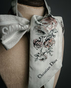 “Christian Dior“ 2018’s-2023’s Rose print silk mitzah scarf