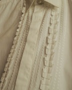 “FENDI” 2000’s Architectural trim dress shirt