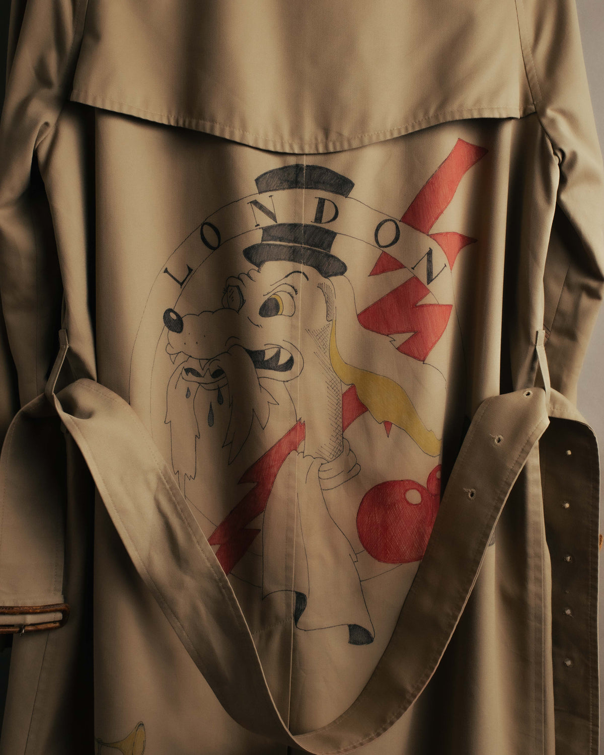 -SPECIAL- "Burberrys" 80's-90's Hand painted trench coat