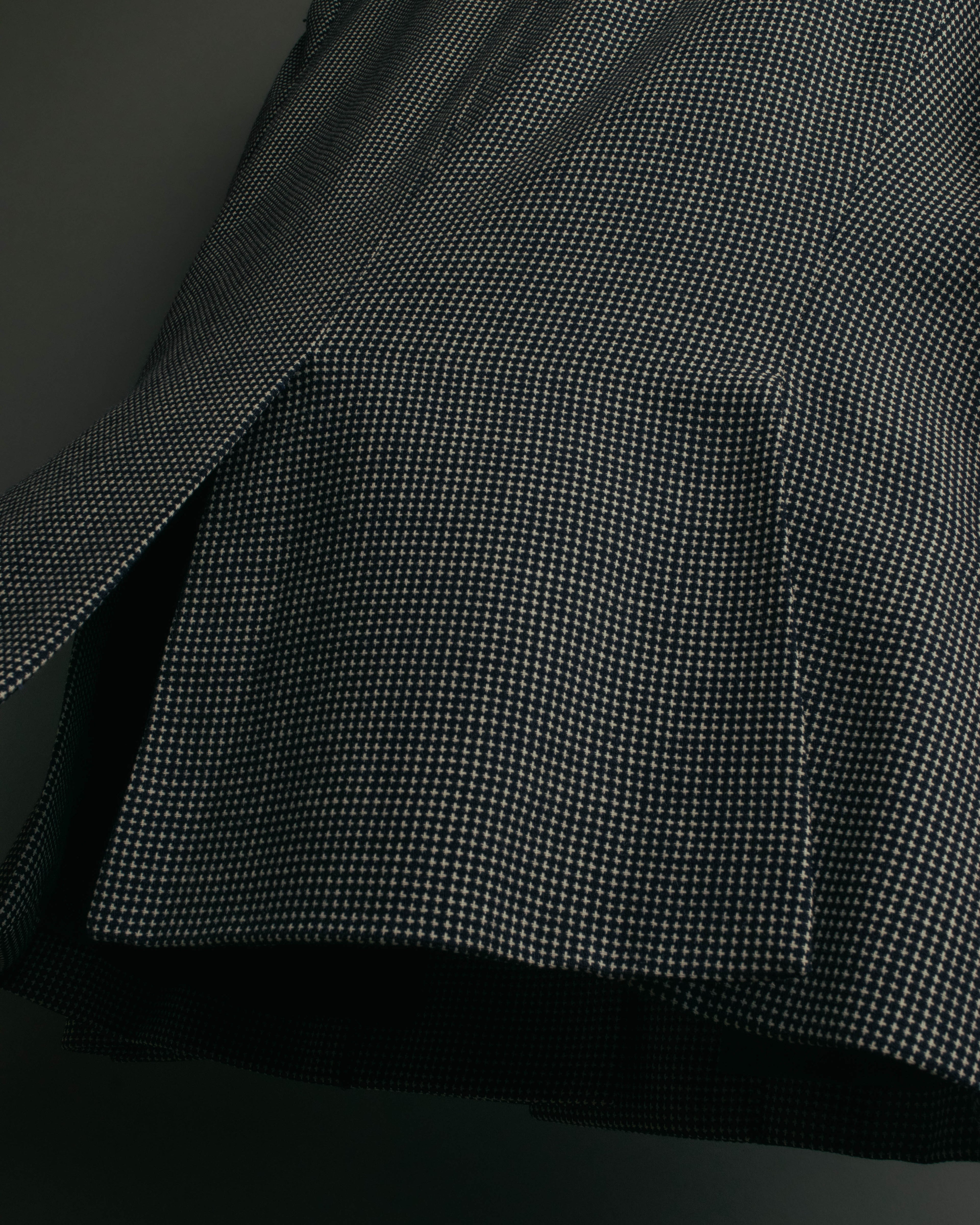 "CELINE" 80's-90's Structured patterned tailored blazer