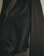 "GUCCI" 90's-00's Satin lapel double breasted tuxedo jacket