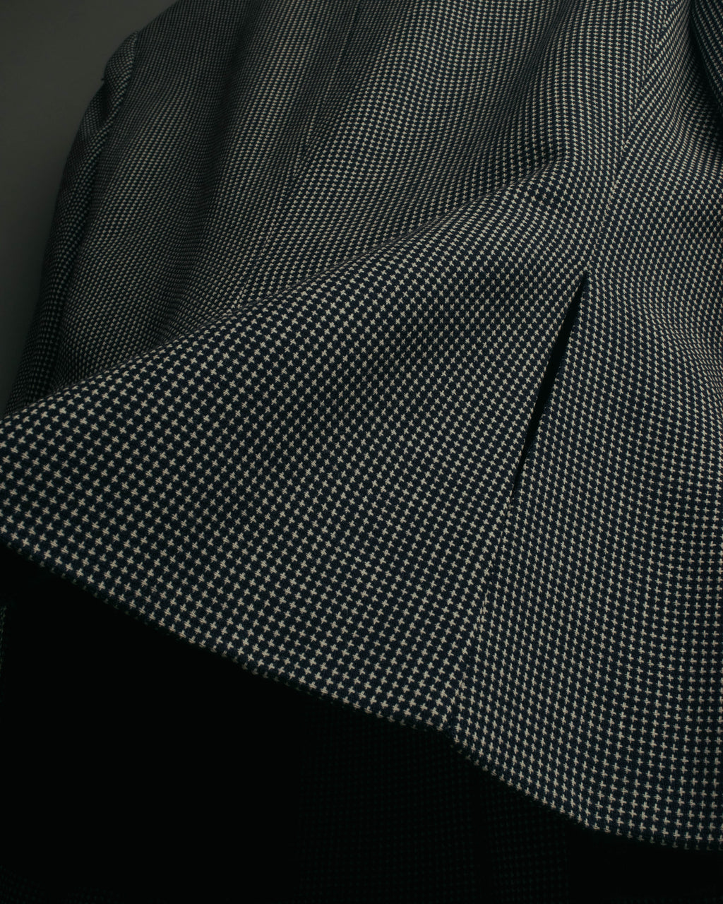 "CELINE" 80's-90's Structured patterned tailored blazer