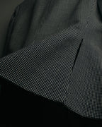 "CELINE" 80's-90's Structured patterned tailored blazer