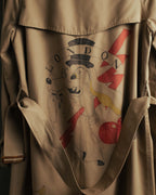 -SPECIAL- "Burberrys" 80's-90's Hand painted trench coat