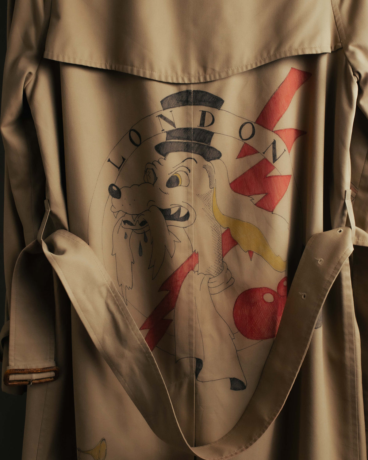 -SPECIAL- "Burberrys" 80's-90's Hand painted trench coat