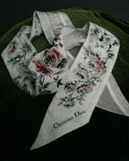 “Christian Dior“ 2018’s-2023’s Rose print silk mitzah scarf
