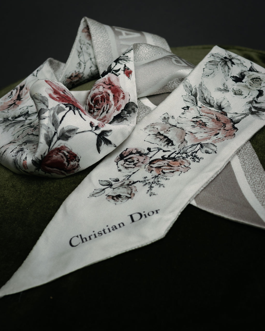 “Christian Dior“ 2018’s-2023’s Rose print silk mitzah scarf