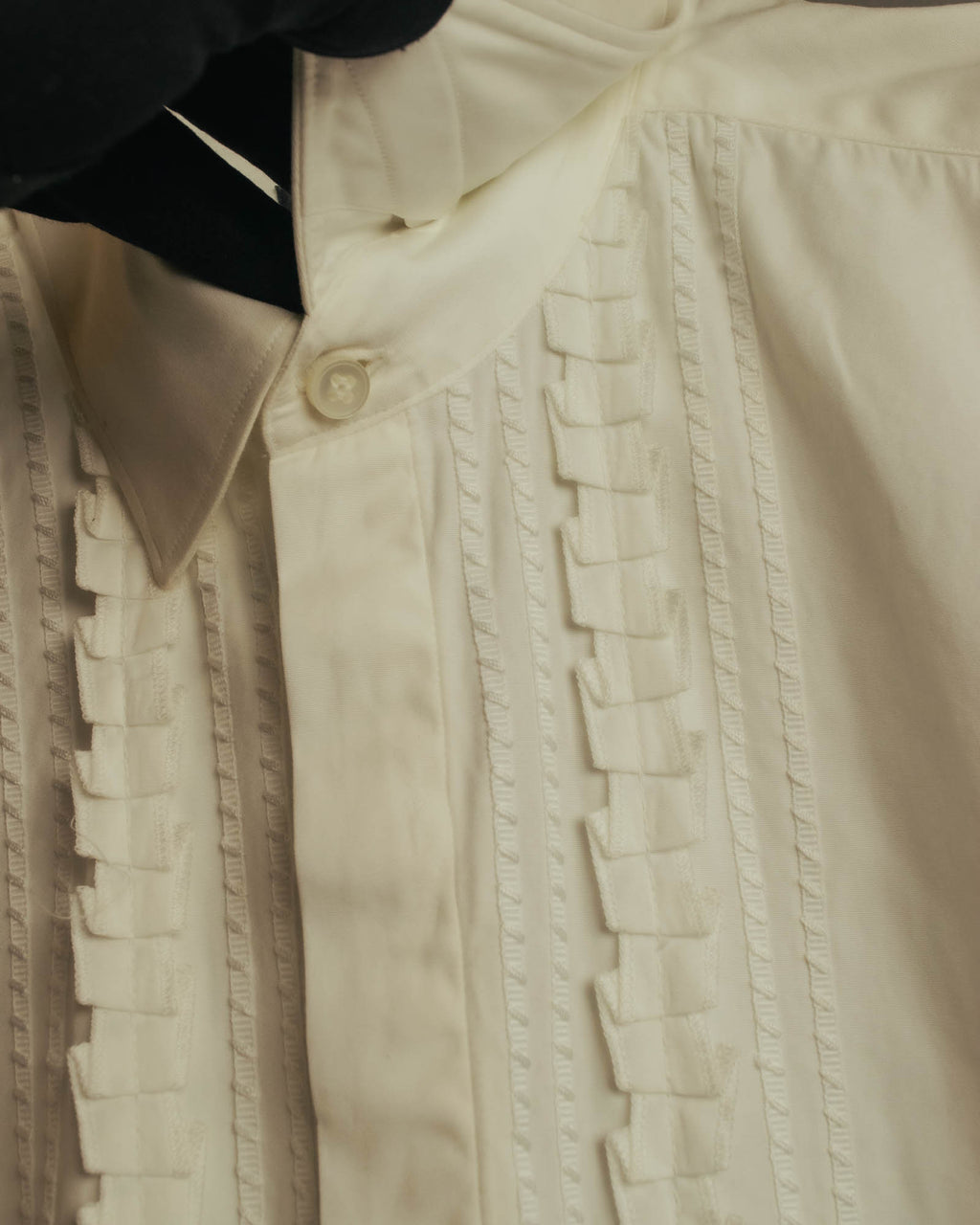“FENDI” 2000’s Architectural trim dress shirt