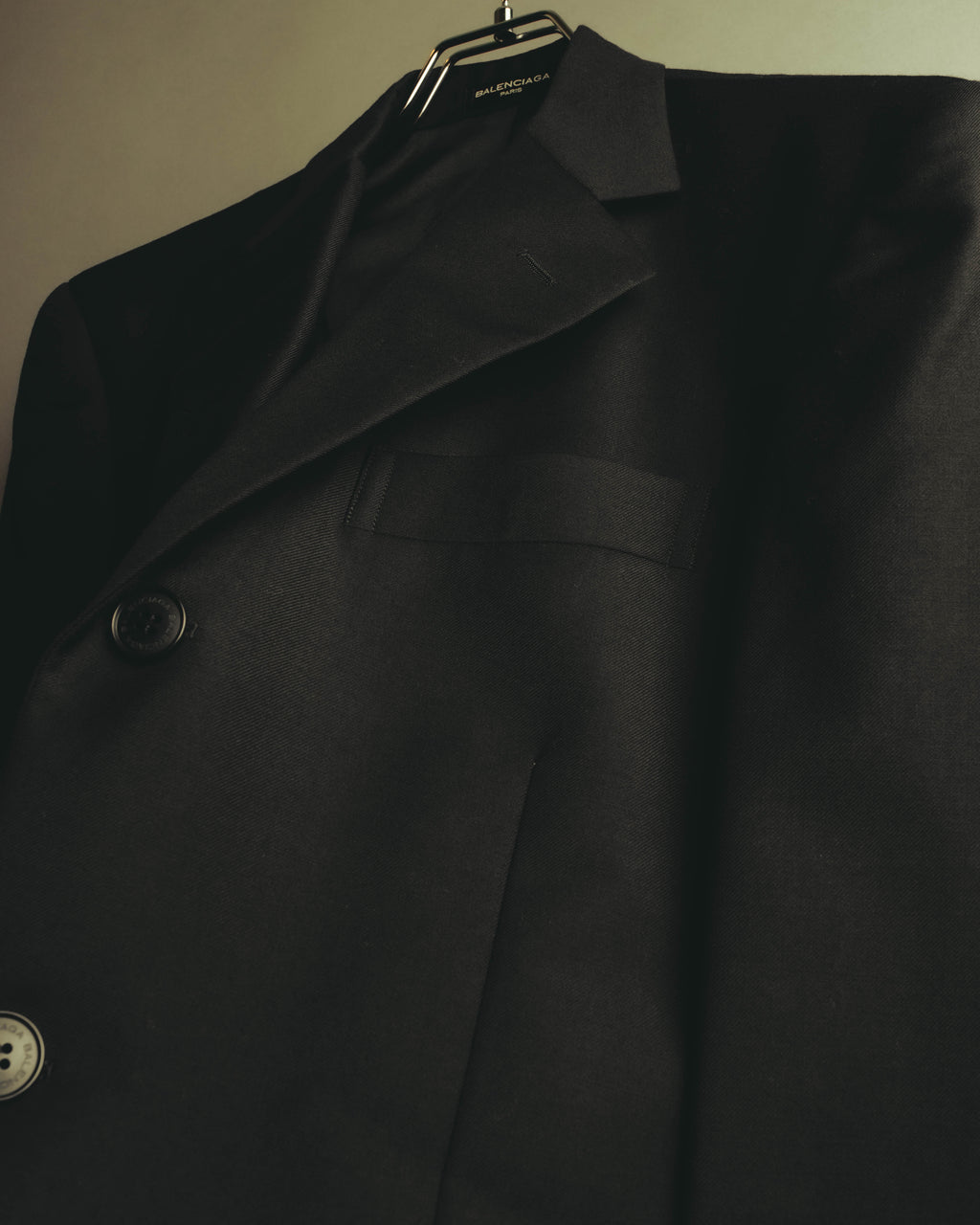 "BALENCIAGA" 00's-10's Huddersfield fabric classic tailored jacket
