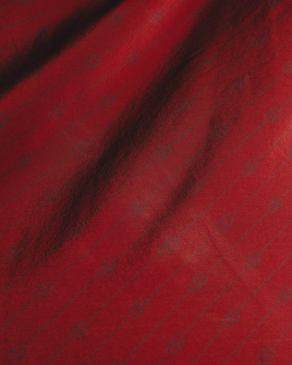 "GUCCI" 80's-90's Classic burgundy silk scarf