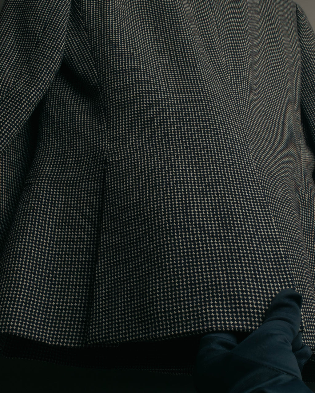 "CELINE" 80's-90's Structured patterned tailored blazer